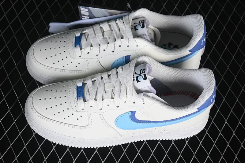 All categories Nk Air Force 1 Air Force series Nk Air Force 1 Low Air Force low top Nike Air Force 1'07 Low white and blue double hook Air Force 1 low top casual sneakers DO9786-100
